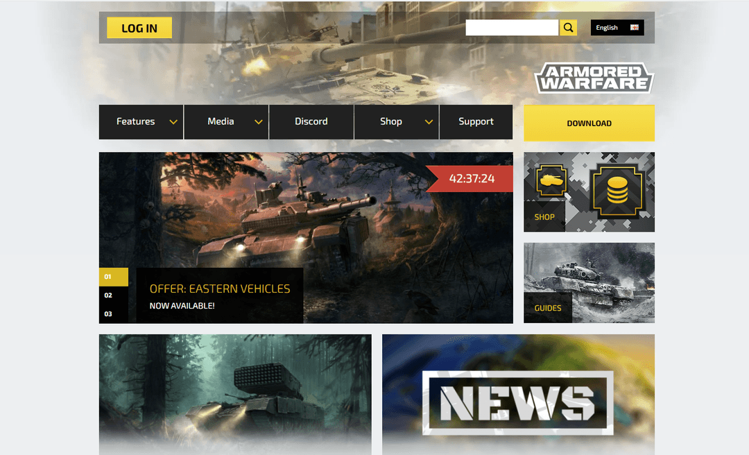 Интефейсы Armored Warfare